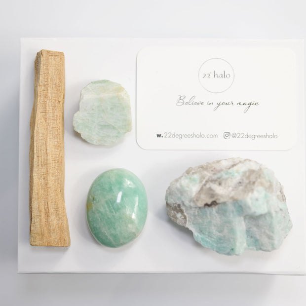 Manifesting Amazonite Crystal Gift Set
