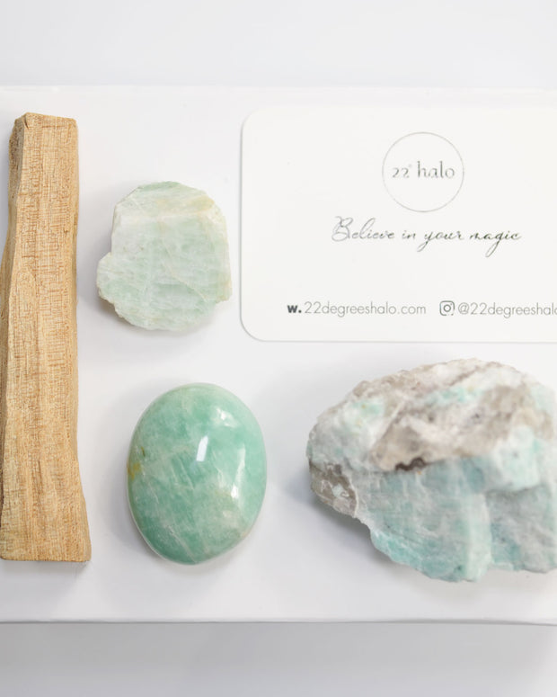 Manifesting Amazonite Crystal Gift Set