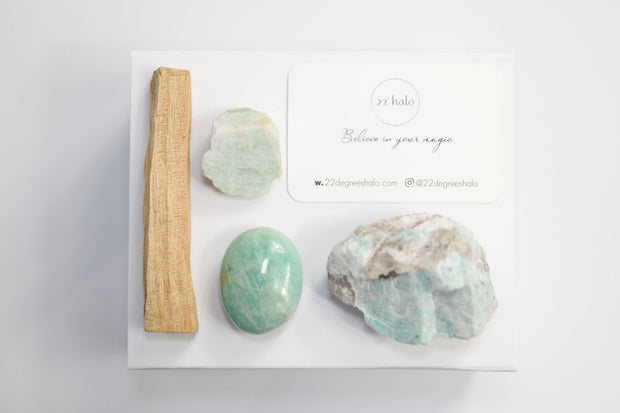 Manifesting Amazonite Crystal Gift Set