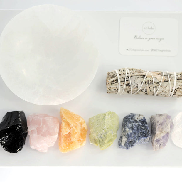 Premium Chakra Healing Crystals Gift Set