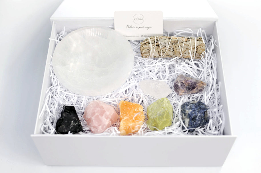 Premium Chakra Healing Crystals Gift Set