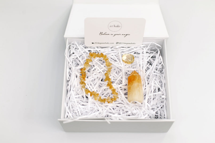 Citrine Crystals Gift Set