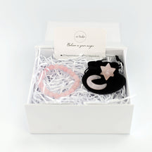 Rose Quartz Crystal Moon & Star Gift Set