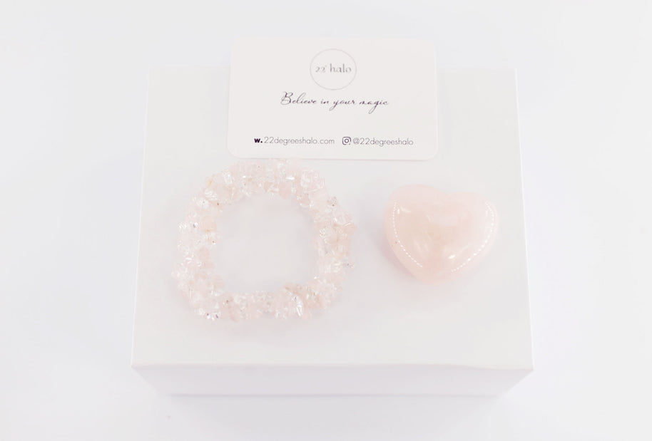 Rose Quartz Love Crystal Set