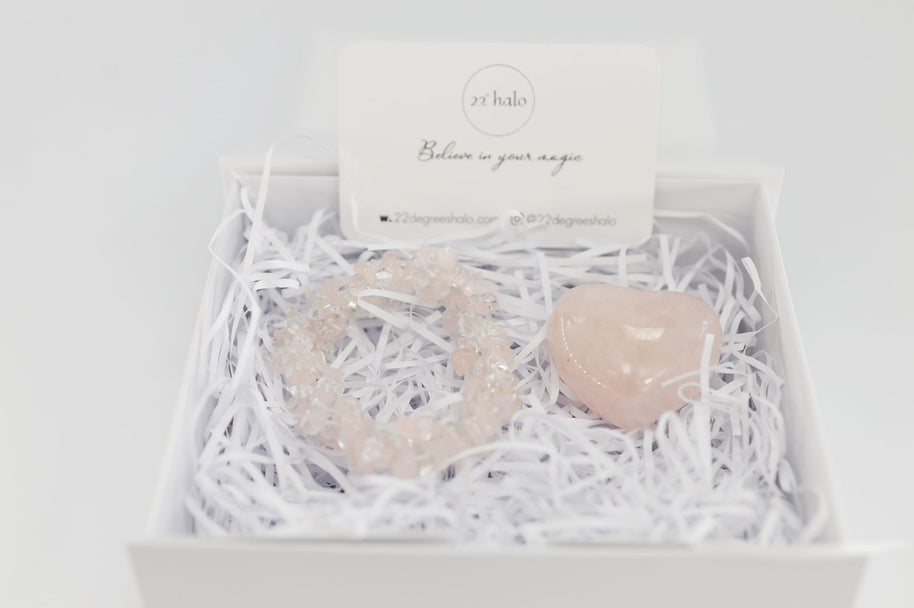 Rose Quartz Love Crystal Set