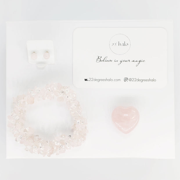 Rose Quartz Crystal Gift Set