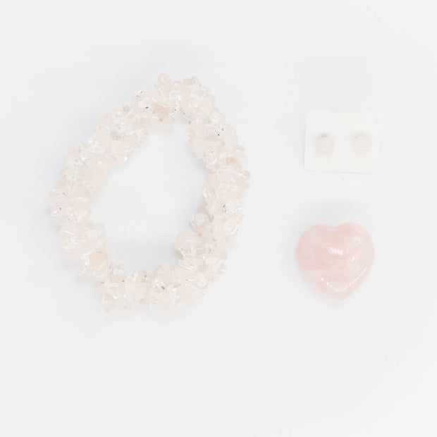 Rose Quartz Crystal Gift Set