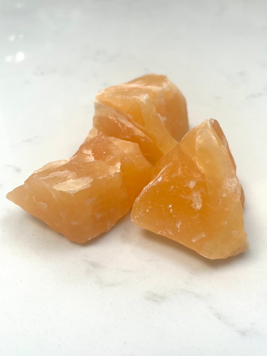 Rough Orange Calcite Chunks