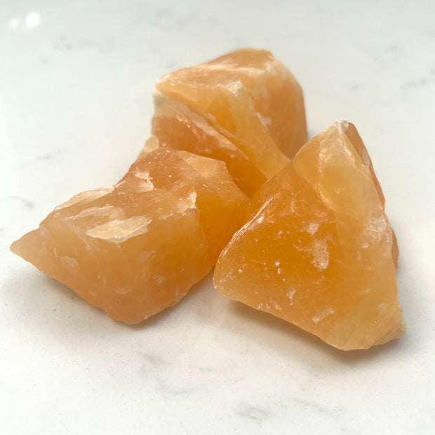Rough Orange Calcite Chunks