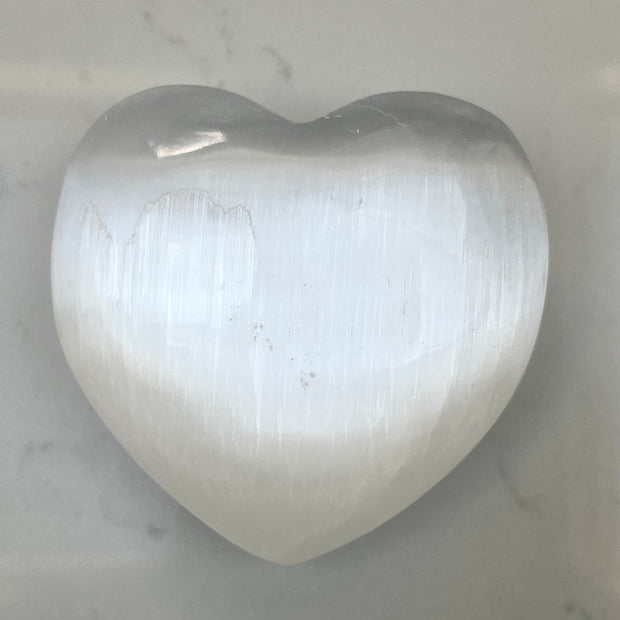 Large Polished Selenite Heart