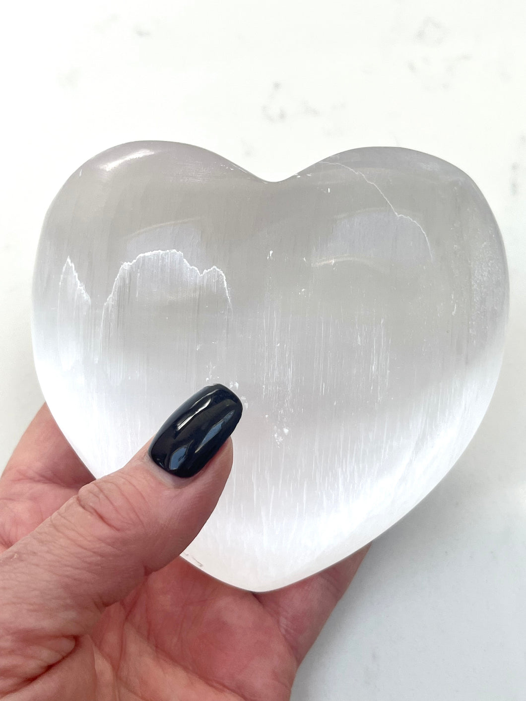 Large Polished Selenite Heart