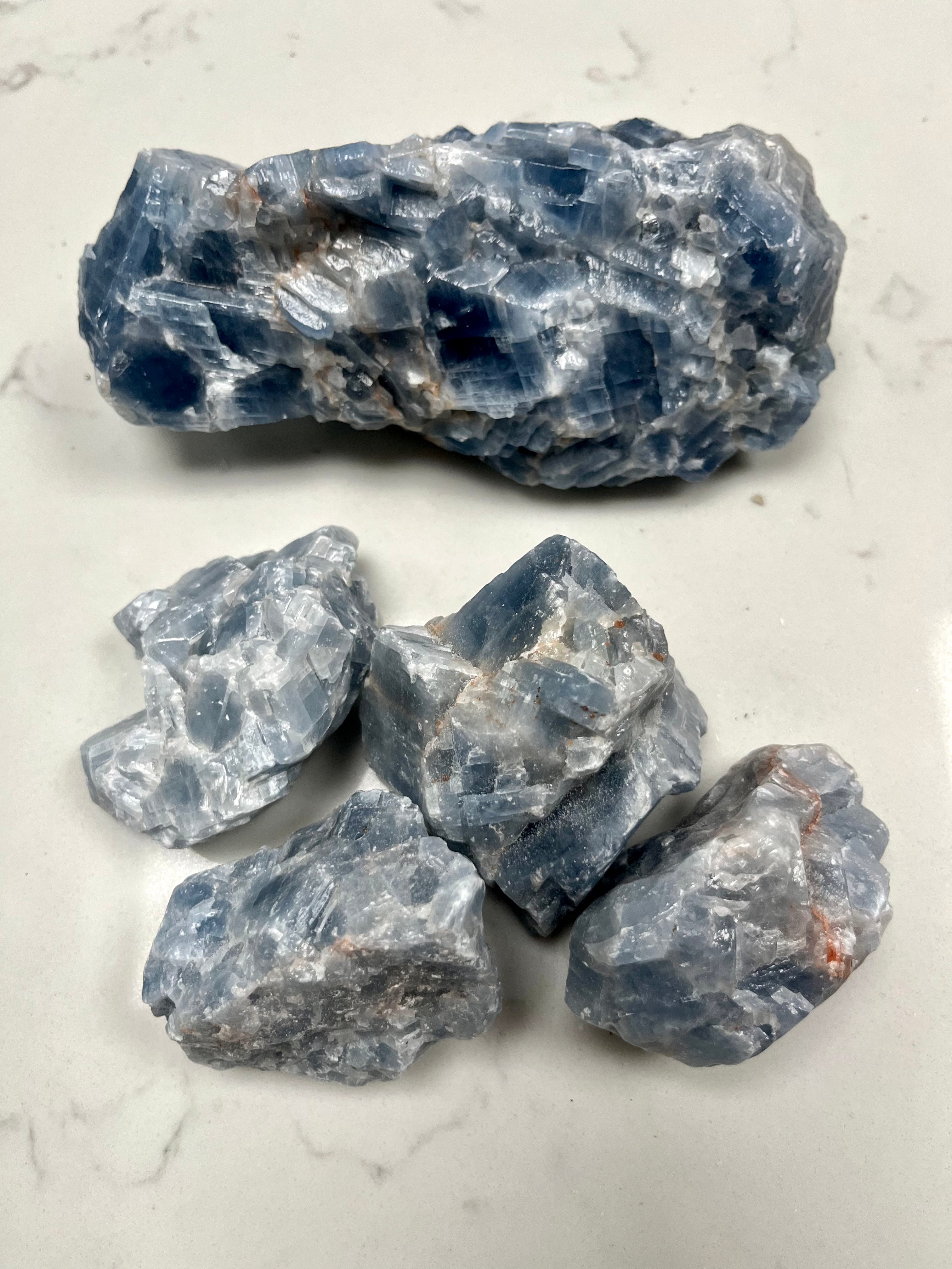 Blue Calcite Chunks