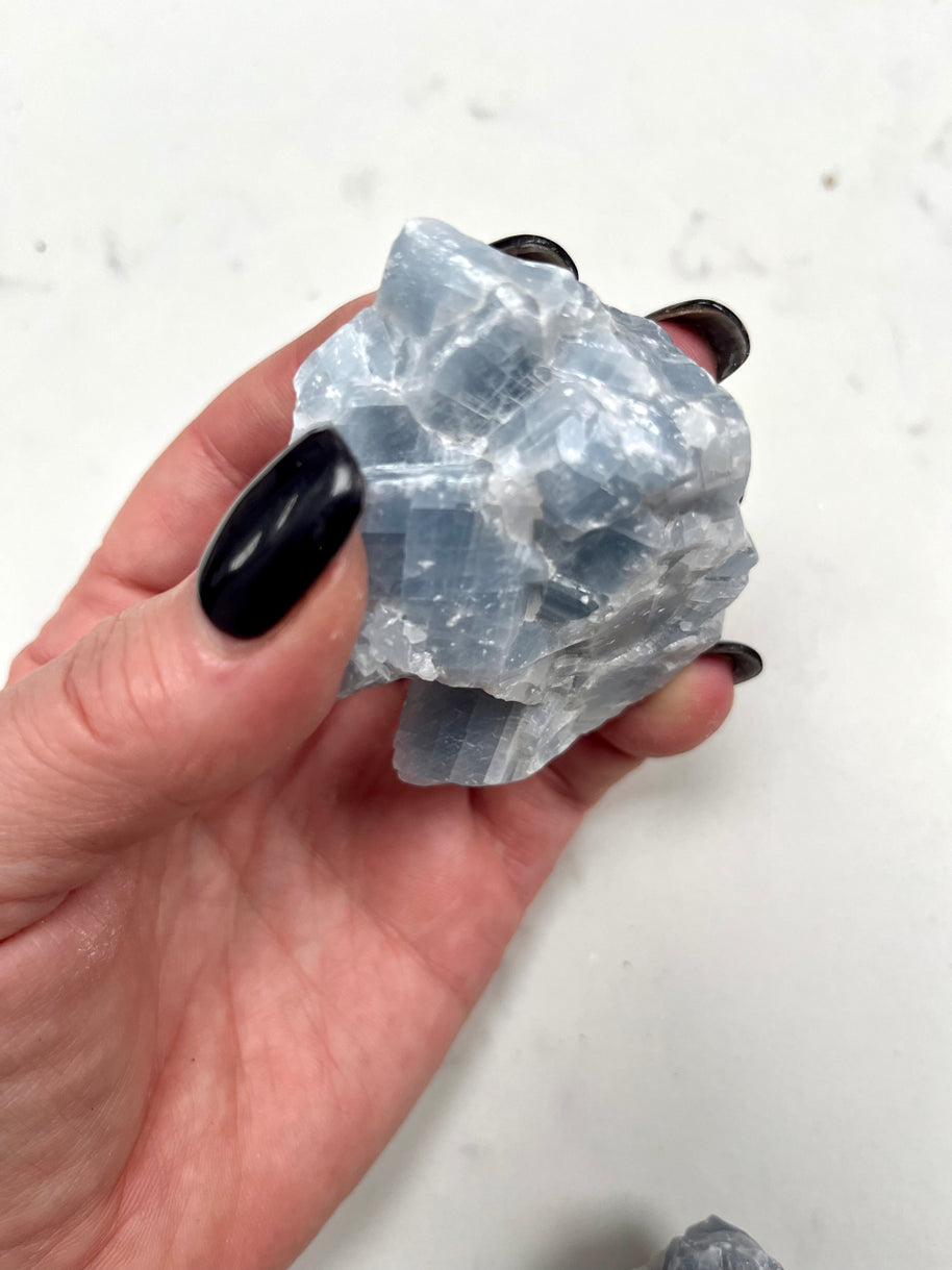 Blue Calcite Chunks
