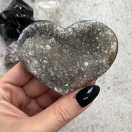 Premium Agate Druzy Heart Crystal